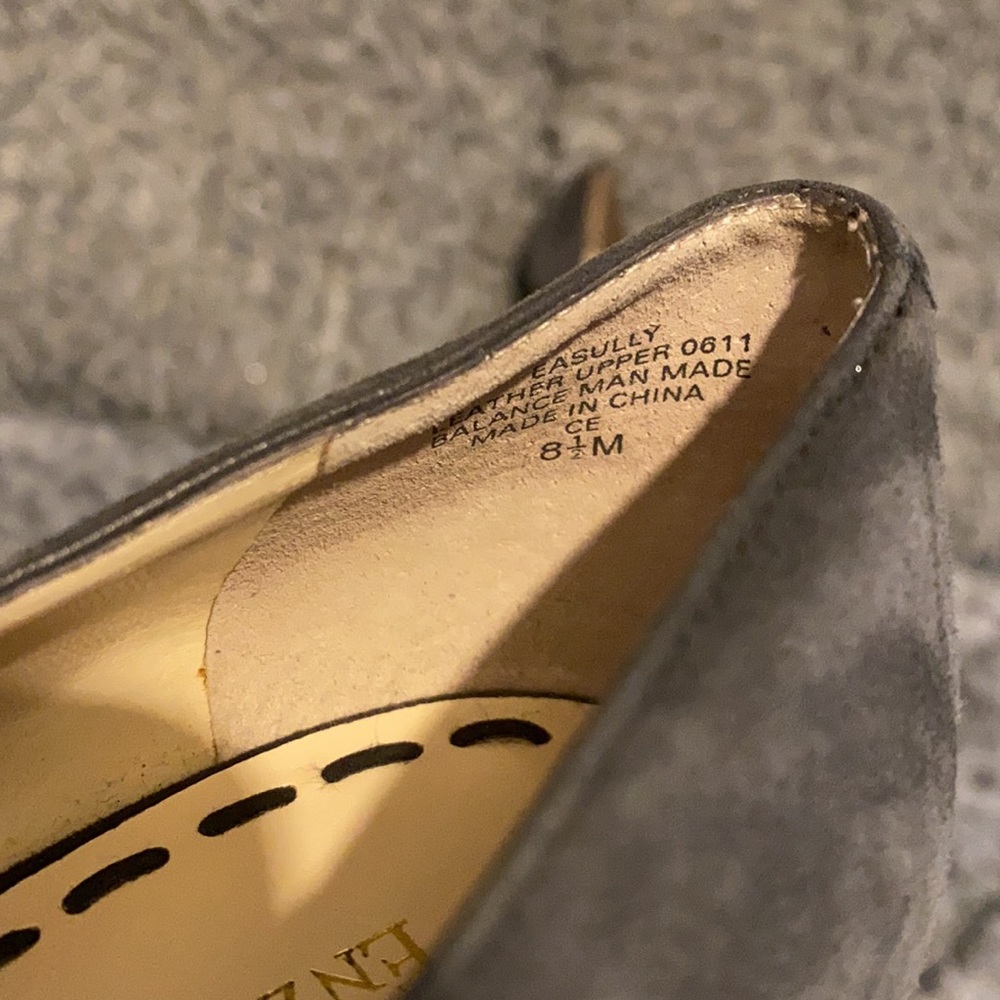 Enzo Angliolini Grey Suede Platform Open Toe Stil… - image 4